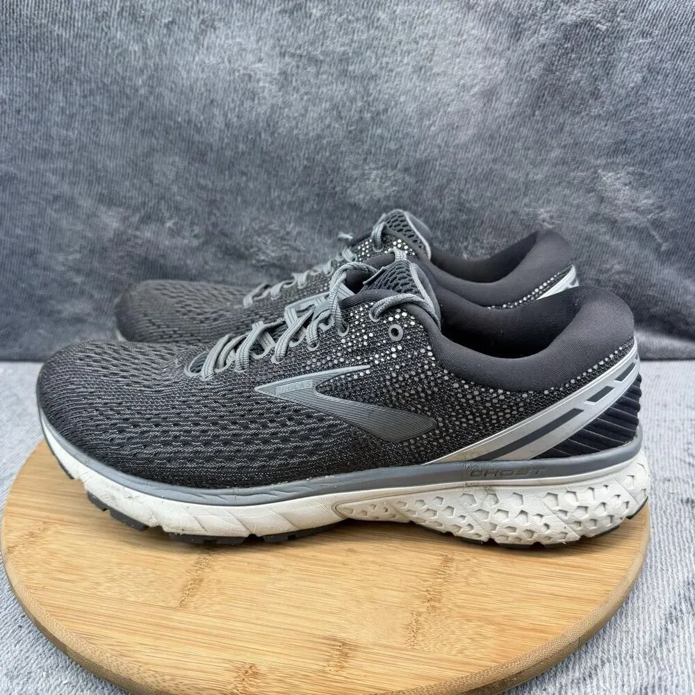 Brooks Ghost 11 Shoes Mens Size 11.5 2E Gray Running Sneakers 1102882E003